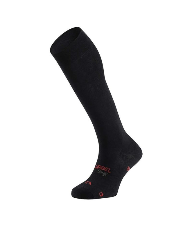 Meias Montanha Lurbel de Liner Six Preto/Vermelho