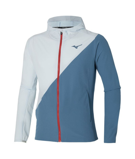 Chaqueta de Padel Mizuno Mugen Hooded Jacket Hombre Azul Grisaceo