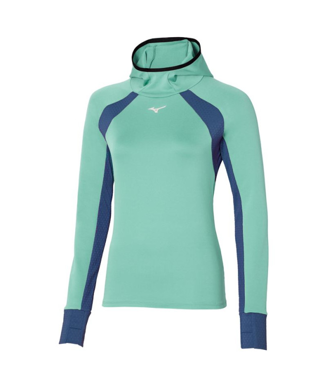 Sweat Running Mizuno Femme de Warmalite Vert Jade