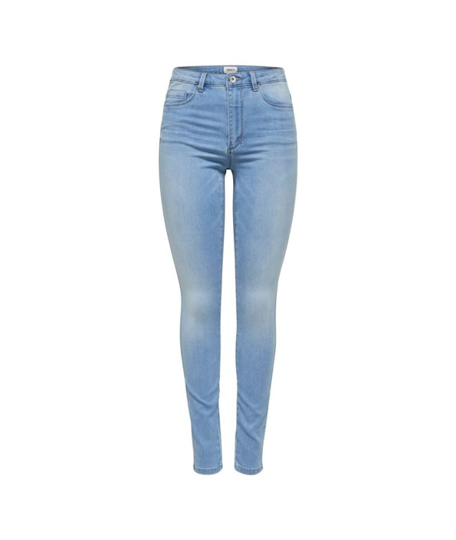 Calça Mulher Only Royal Hw Jeans Bj13333 Azul claro Denim