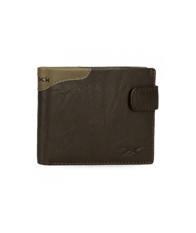 Cartera Horizontal Reebok Club Marrón Con Cierre De Click Marrón