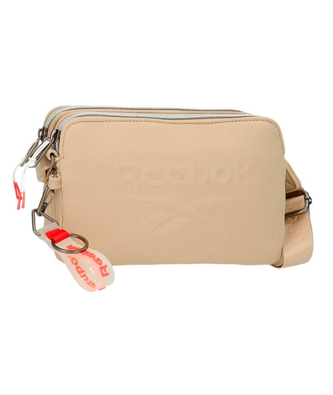 Bandolera Plana Doble Compartimento Reebok Taupe