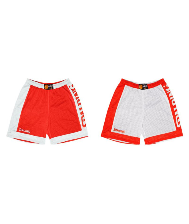 Pantalon Basket-ball Spalding from Short réversible rouge/blanc