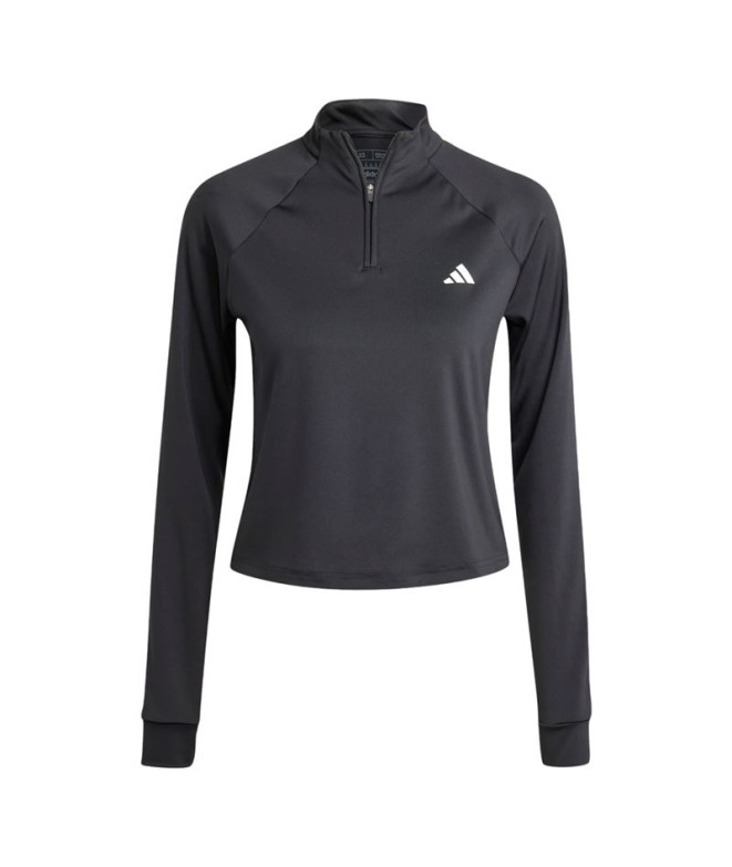 Moletom Fitness adidas Mulher from Essentials Tr-Es 1/4Zip Preto