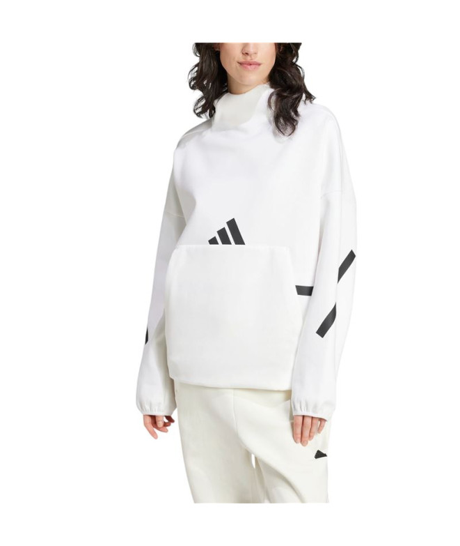 Moletom adidas Mulher Z.N.E. Branco com capuz