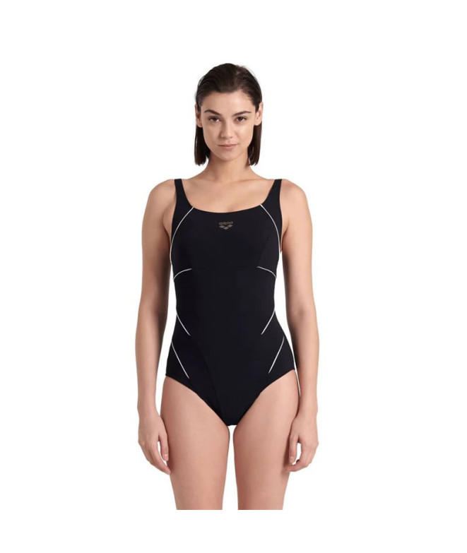 Bañador de Natación Arena Jewel One Piece R Mujer Negro/Blanco