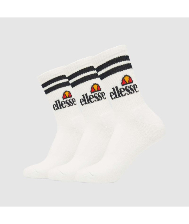 Chaussettes Ellesse Pullo 3Pk Blanc Unisexe