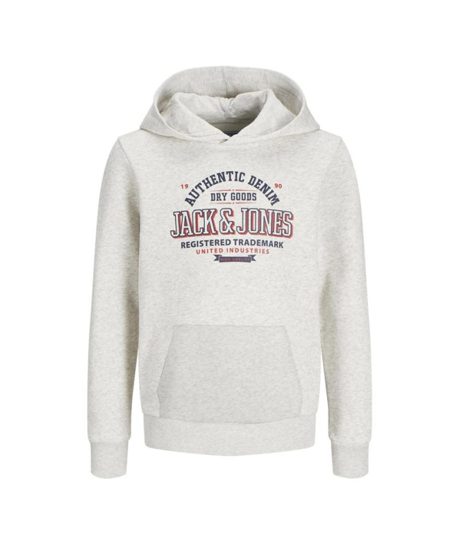 Moletom Homem Jack And Jones Jjelogo 2 Col Branco Melange