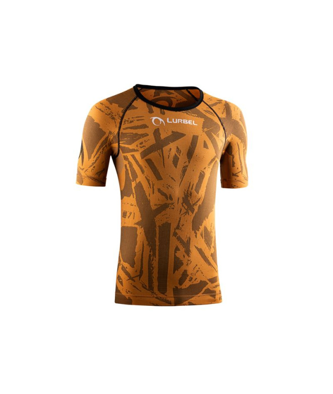 Camiseta Running Lurbel from Spirit Blur Manga curta laranja/preto