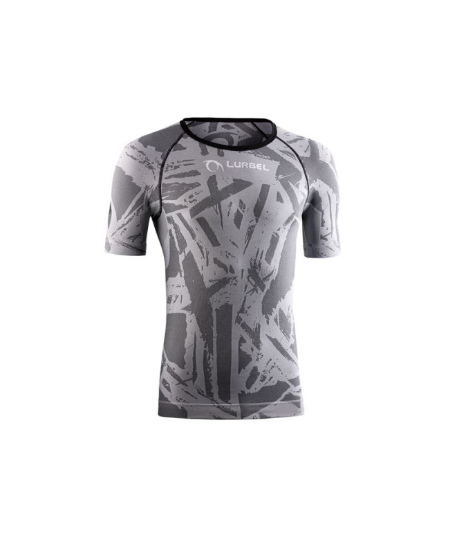 Camiseta Running Lurbel from Spirit Blur Blur Short Sleeves Ice Grey/Black (mangas curtas)