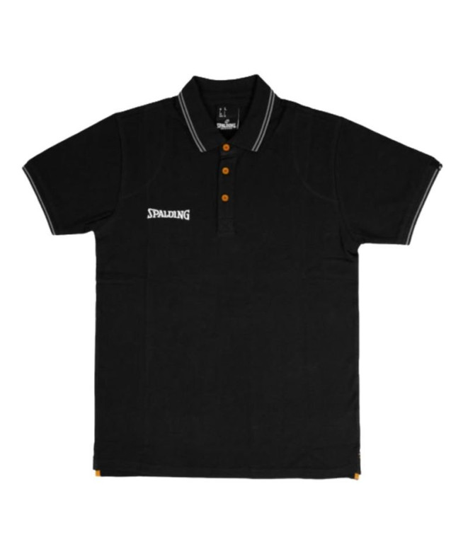 Polo Basquetebol Spalding Homem de Essential Preto/Cinzento prateado