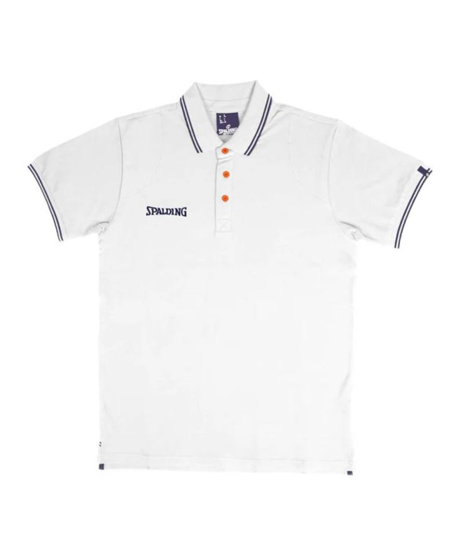 Polo Basket-ball Spalding Homme de Essential White/Navy