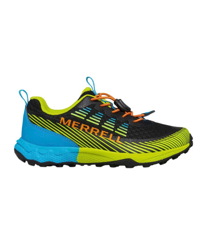 Chaussures Trail Merrell Enfant de Agility Peak Noir/Citron/Cyan/Orange