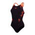 Fato de banho Natação Speedo Mulher de Colocação Laneback Preto/Vermelho/Púrpura