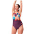 Fato de banho Natação Speedo Mulher a partir de Impressão digital Medalist Purple/ Red