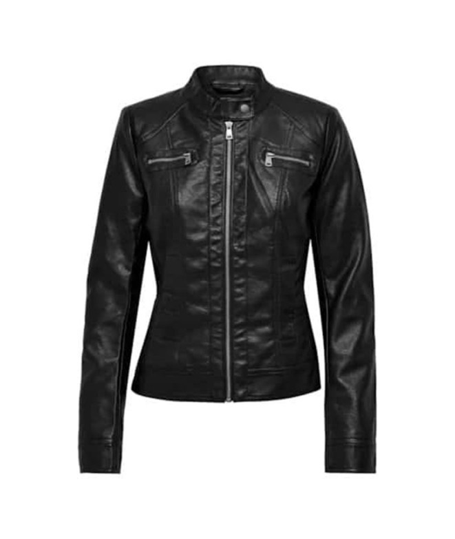 Chaqueta Only Bandit Faux Leather Mujer Biker Mo Truck