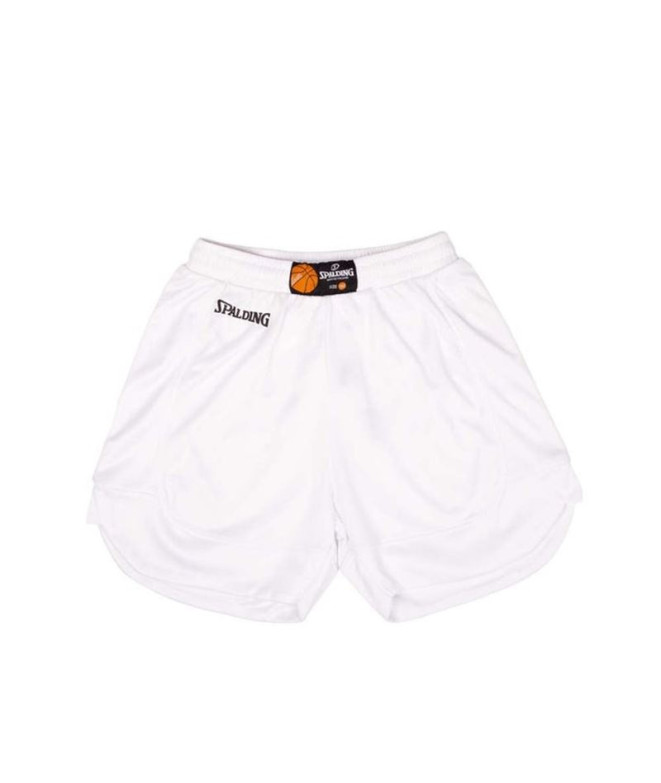 Pantalon Basket-ball Spalding de Hustle Shorts White/White