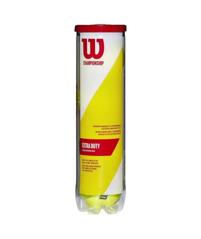 Bote 4 Pelotas Tenis Wilson "Championship Xd"