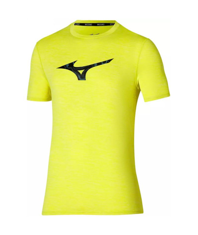 Camiseta Fitness Mizuno Homem de Core Rb Tee Amarelo