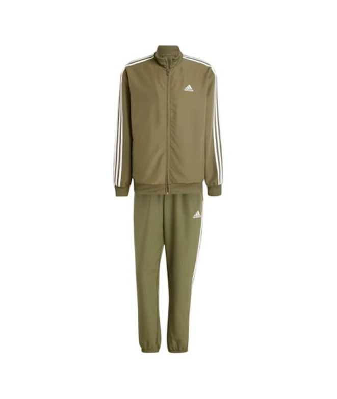 Fato de treino Homem Adidas Sportswear Basic 3S Woven Verde Oliva