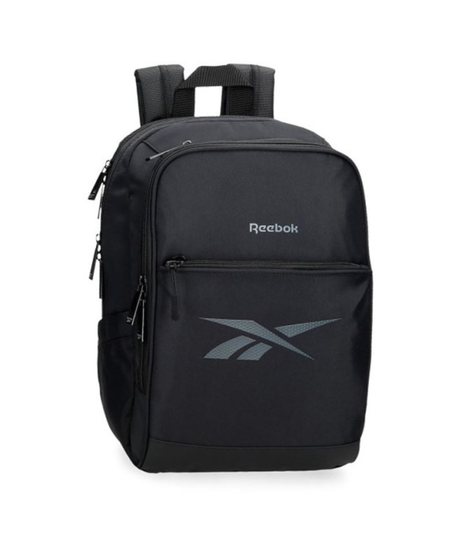 Mochila Reebok Suporte para computador Newport com dois compartimentos 37 cm Preto Preto