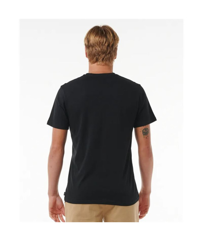 Camiseta Rip Curl Homem Horizonte Preto