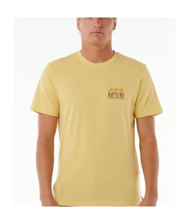 Camiseta Rip Curl Down The Line Hombre Straw