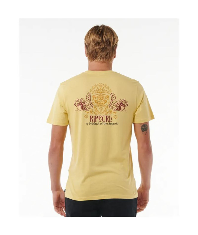 Camiseta Rip Curl Homem Palha para baixo da linha