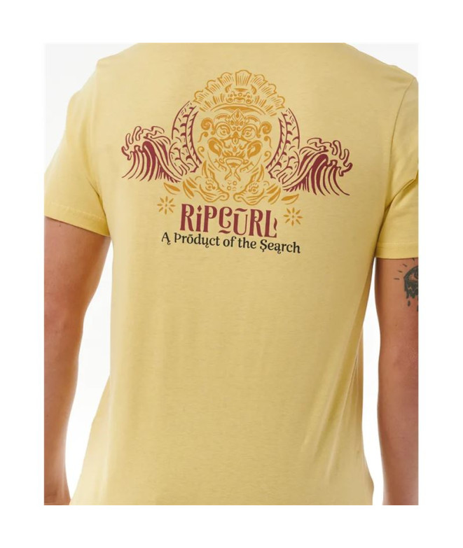 Camiseta Rip Curl Homem Palha para baixo da linha