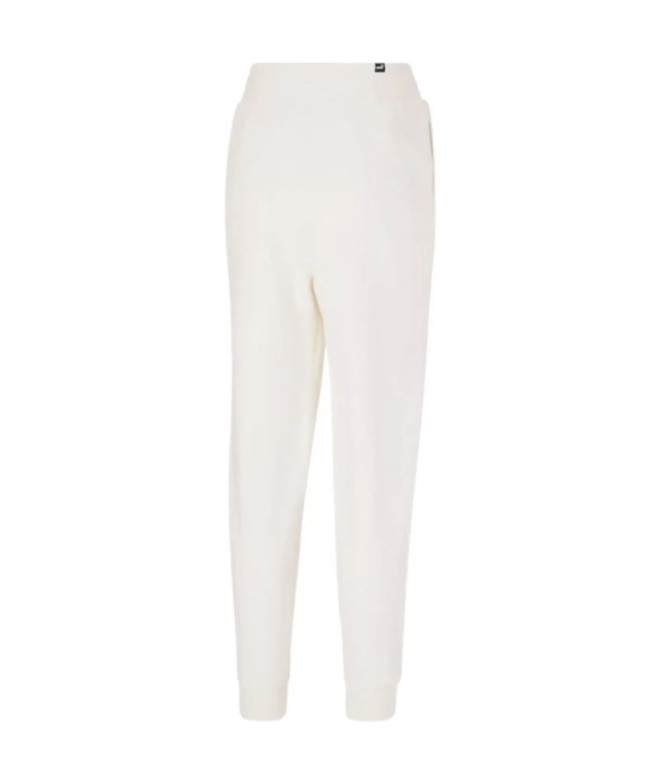 Pantalon Femme Puma Ess+ Embroidery High Crème