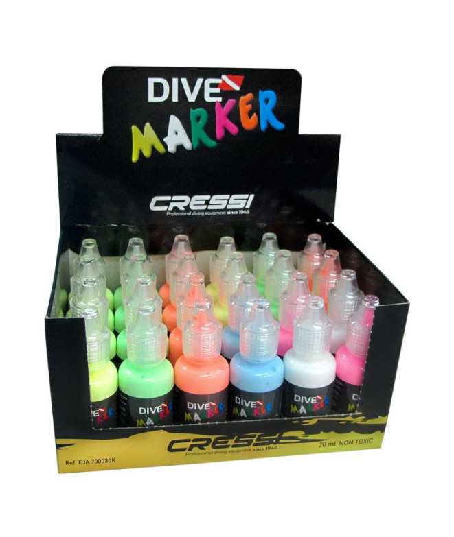 Cressi Dive Marker 3D Paint 20 ml 24 unidades