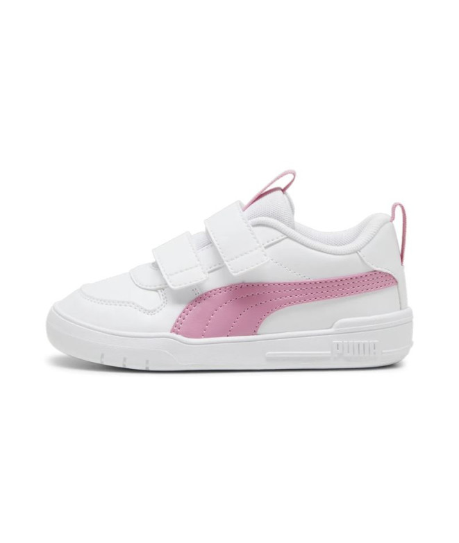 Sapatilhas Casual Infantil Puma Multiflex SL V Ps Branco malva