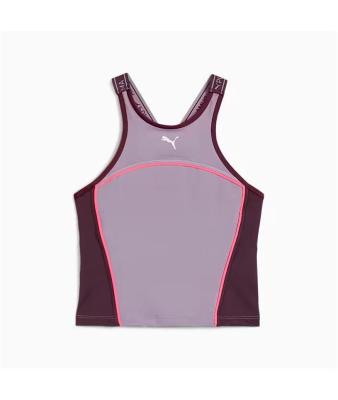 Camiseta de Fitness Puma  Fit Train Strong Fitted Tank Mujer Ciruela pálida