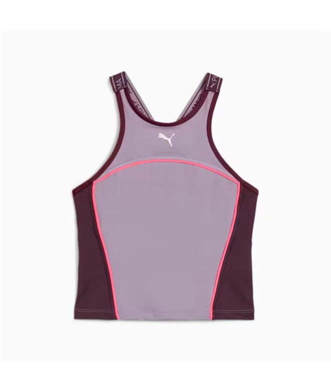 Camiseta Fitness Mulher by Puma Fit Train Strong Fitted Tank Pale Plum