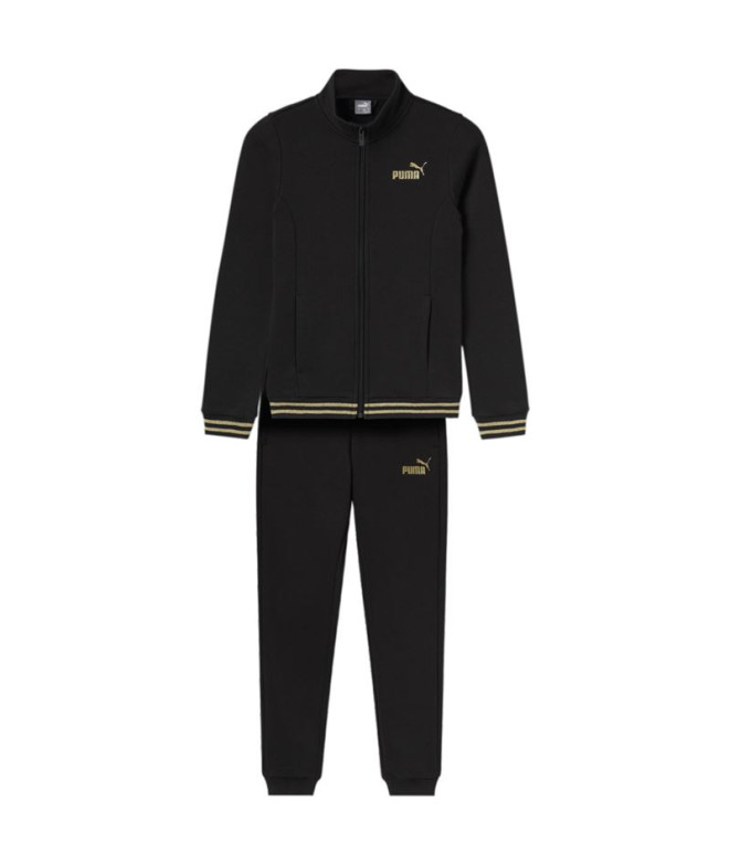 Chándal Casual Puma Essentials+ Glitter Fz Suit Fl G Niña negro