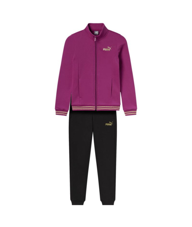 Chándal Casual Puma Essentials+ Glitter Fz Suit Fl G Niña