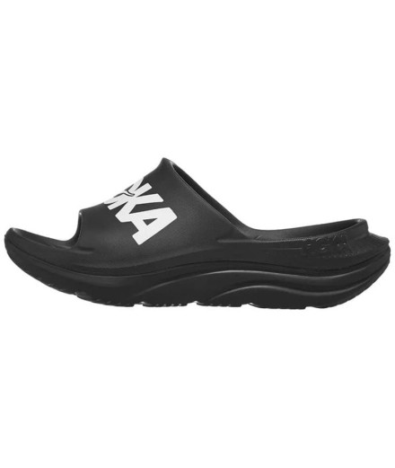Chinelos Running De Hoka Ora Athletic Slide Preto/Branco 2