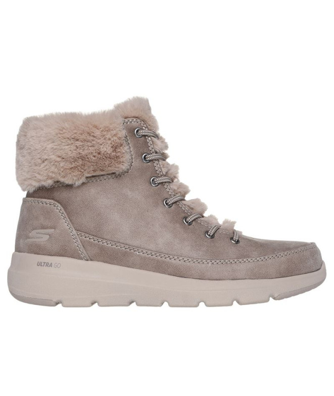 Botines Skechers Glacial Ultra Beige Mujer