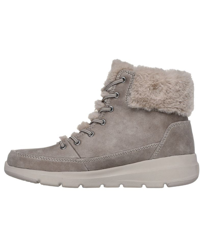 Skechers Bottines Glacial Ultra Beige Femme