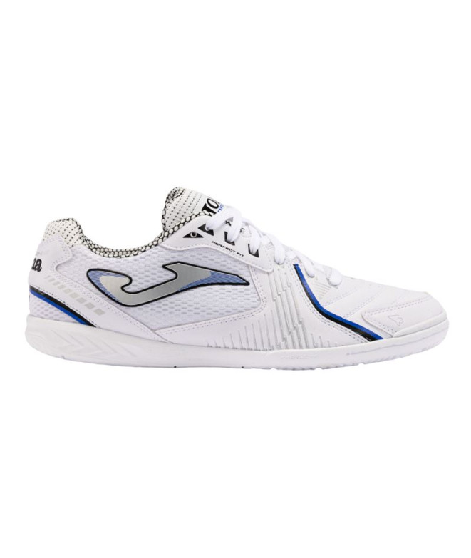 Chaussures de Football sala Joma Dribling 2402 Blanc Bleu Intérieur