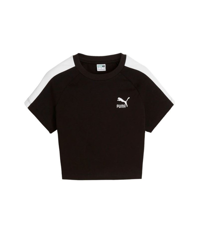Camiseta Puma Iconic T7 Baby Tee Negro