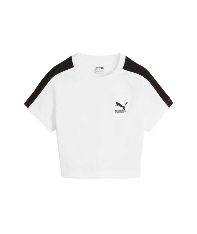 Camiseta Puma Iconic T7 Baby Tee Blanco