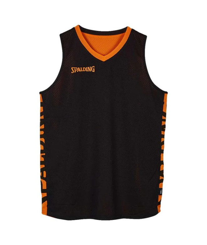 Camiseta Basquetebol Spalding Homem from Essential Reversible Preto/Laranja