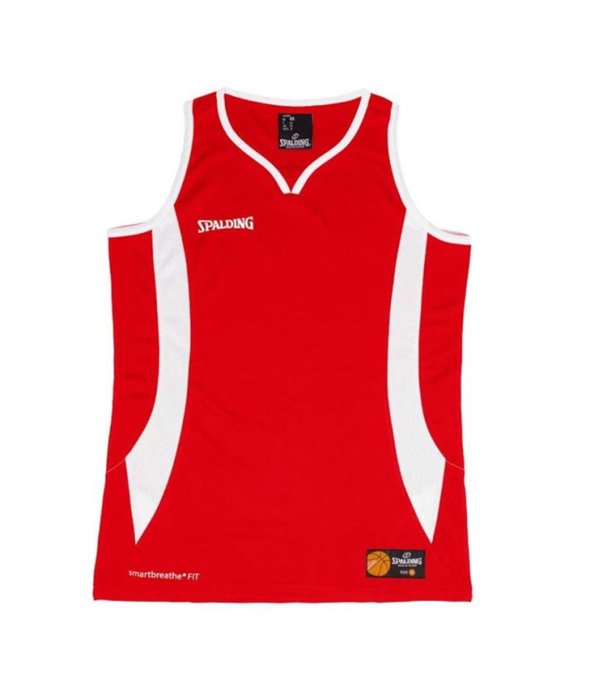 Camiseta Basquetebol Spalding Mulher de Jam Tank Vermelho/Branco