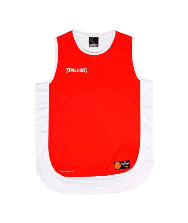 T-shirt Basket-ball Spalding de Hustle Tank Rouge/Blanc