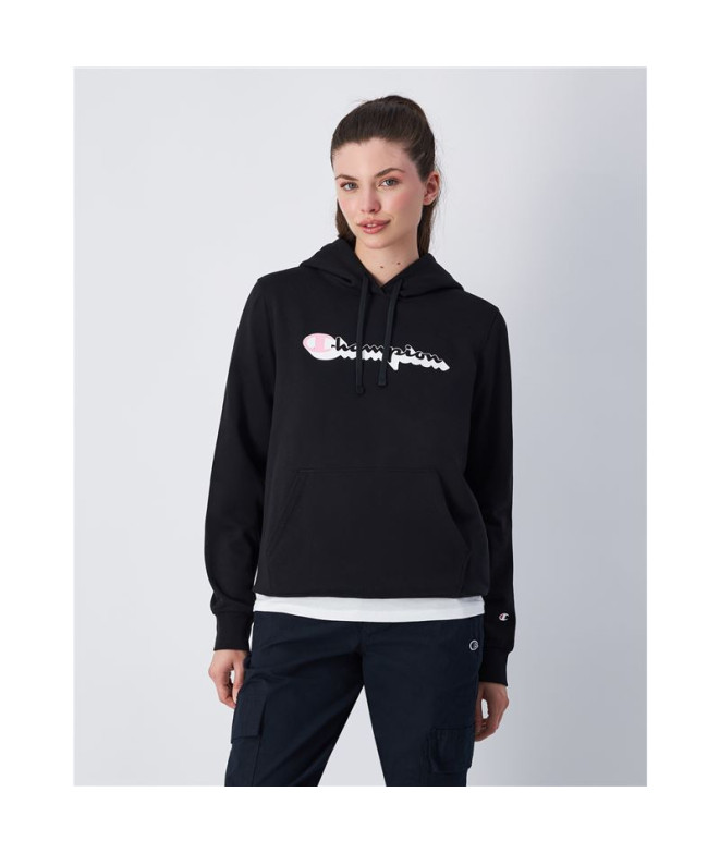 Sudadera Champion Hooded Sweatshirt Mujer Negro