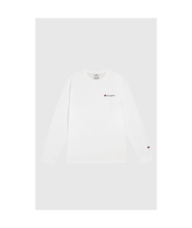 Camiseta Champion Crewneck Long Sleeve Hombre Blanco