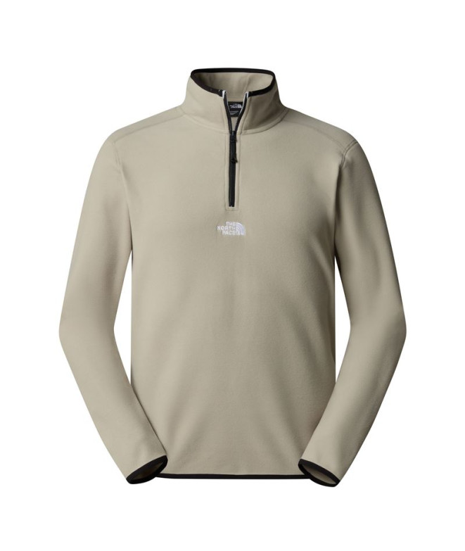 FleeceMontanha The North Face de Glacier 1/4 Zip - Logótipo bege Homem