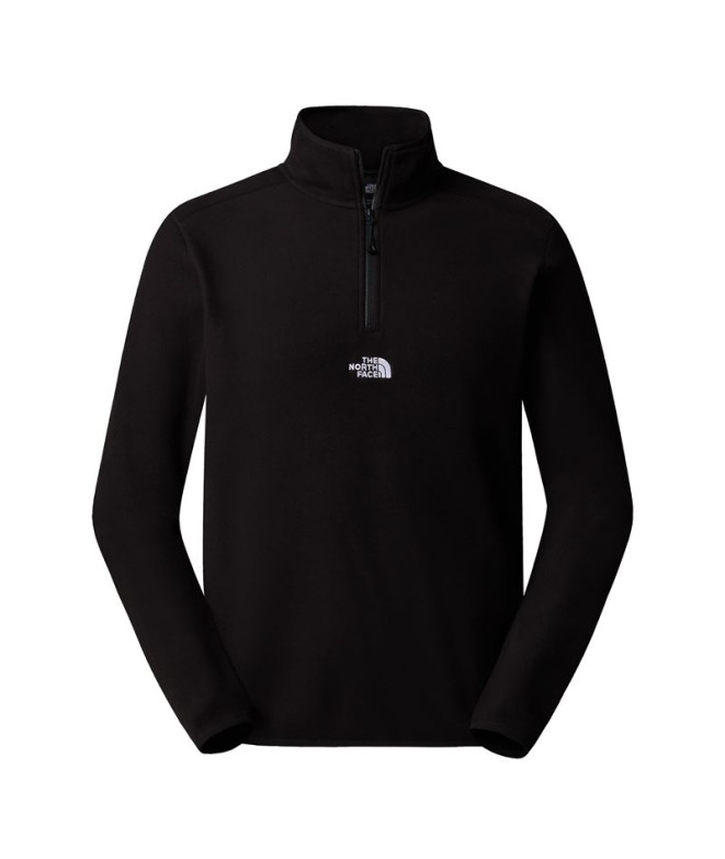 Forro Polar de Montaña The North Face Glacier 1/4 Zip - Negro Logo Hombre