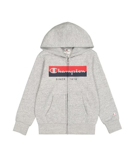 Sudadera Champion Hooded Full Zip  Niño Gris
